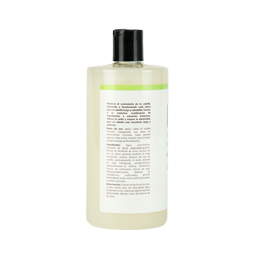SHAMPOO CRECE + ANTICAÍDA ROMERO, COLA DE CABALLO Y BIOTINA 500ml